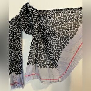 BECKSONDERGAARD Black and Gray Heart Scarf